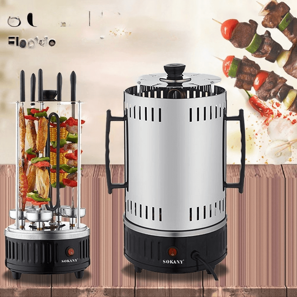 1000W Electric Skewer Quartz Heating Tube with 6 Skewers - Kitch Empire