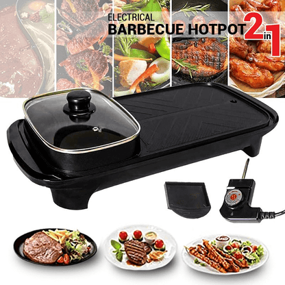 2 in 1 Electrical Barbecue Hotpot - Kitch Empire