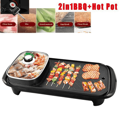 2 in 1 Electrical Barbecue Hotpot - Kitch Empire