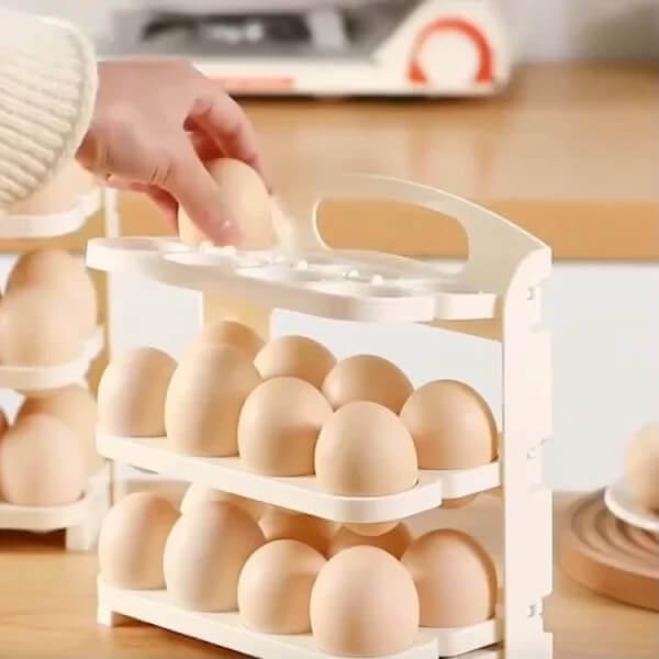 24 Grid Foldable Egg Holder Storage Rack - Kitch Empire