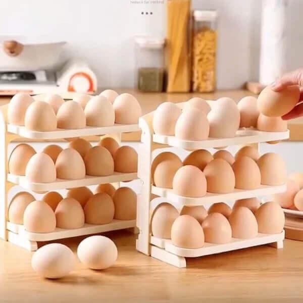 24 Grid Foldable Egg Holder Storage Rack - Kitch Empire