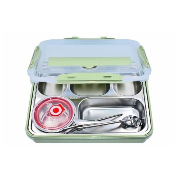 4 Compartment Large Capacity Sealed Square Lunch Box - Kitch Empire