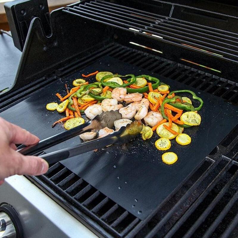 5 Pieces Non Stick Reusable Barbecue Grill Mat - Kitch Empire