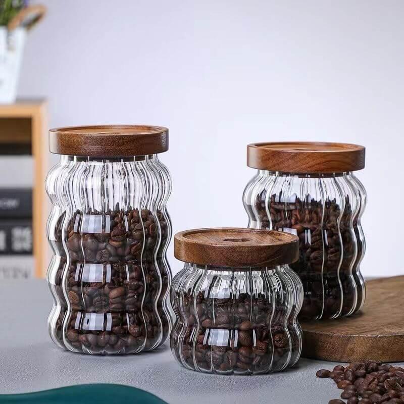 6 Pack Glass Storage Jars - Kitch Empire