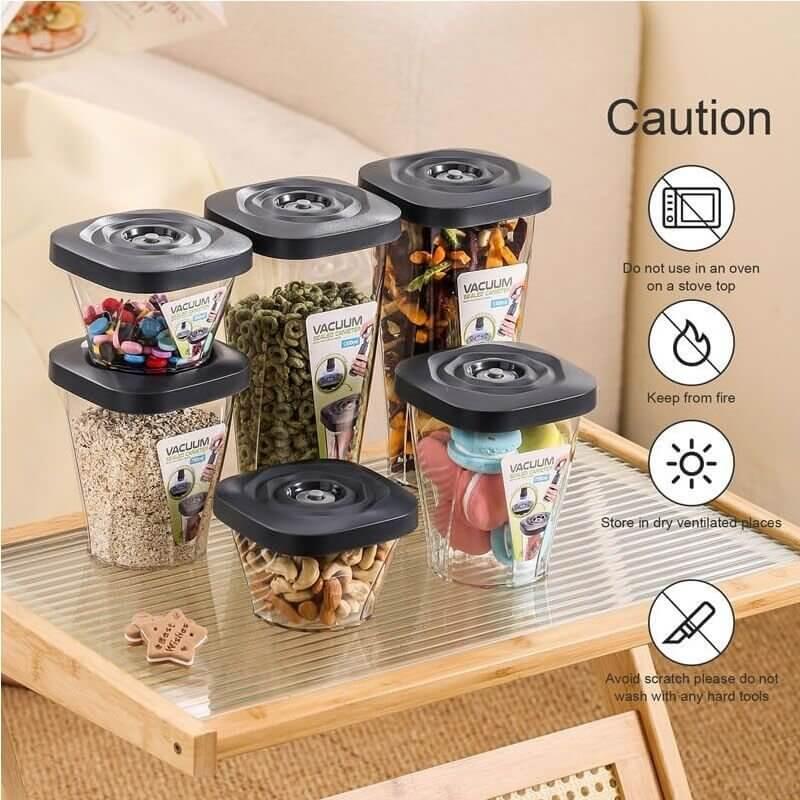 6 Pieces Vacuum Food Storage Containers - Kitch Empire