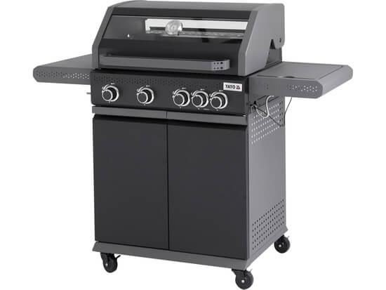 Freestanding Outdoor Gas BBQ with Viewing Glass and Side Burner - Kitch Empire