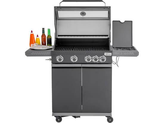 Freestanding Outdoor Gas BBQ with Viewing Glass and Side Burner - Kitch Empire