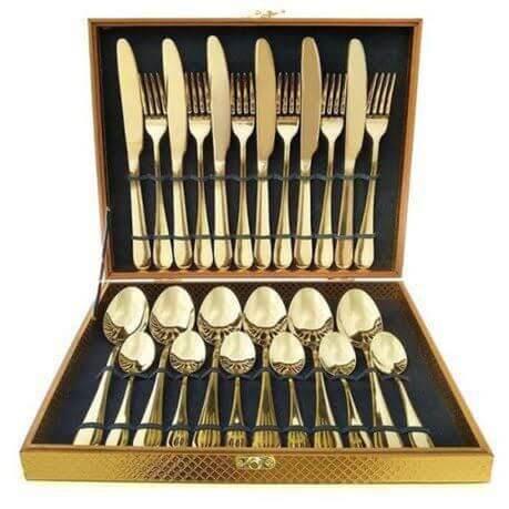 Gold Cutlery Set 24 piece - Kitch Empire