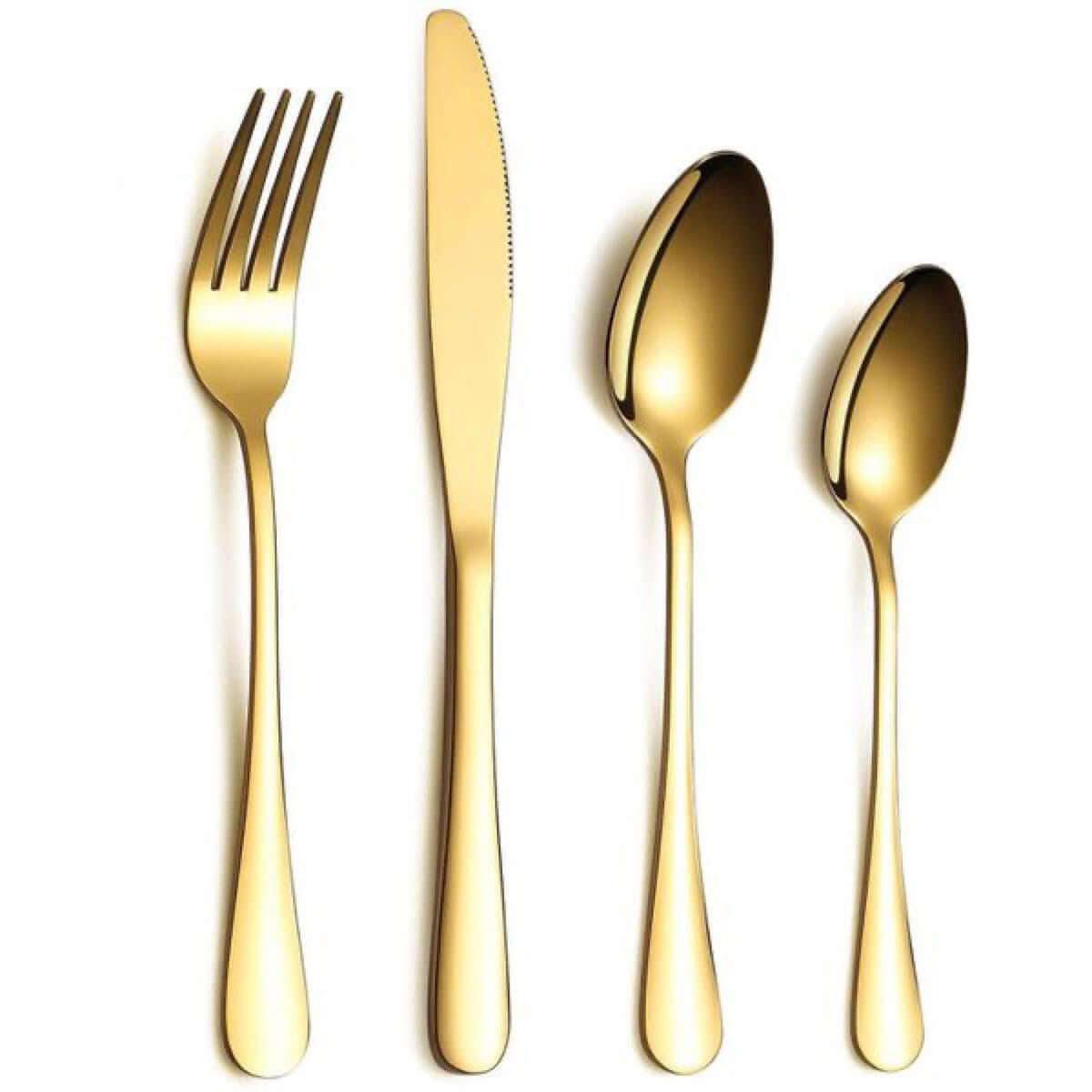 Gold Cutlery Set 24 piece - Kitch Empire