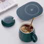 Portable Coffee Ceramic Mug Set With Warming Coaster - Kitch Empire