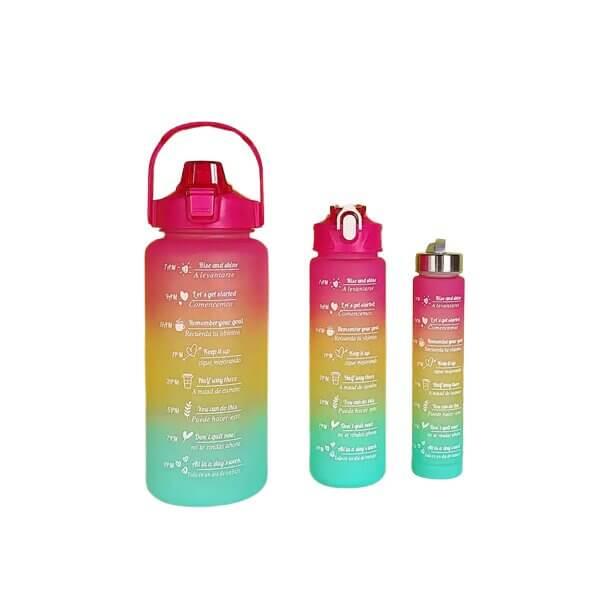 Set of 3 Motivational Water Bottles - Kitch Empire