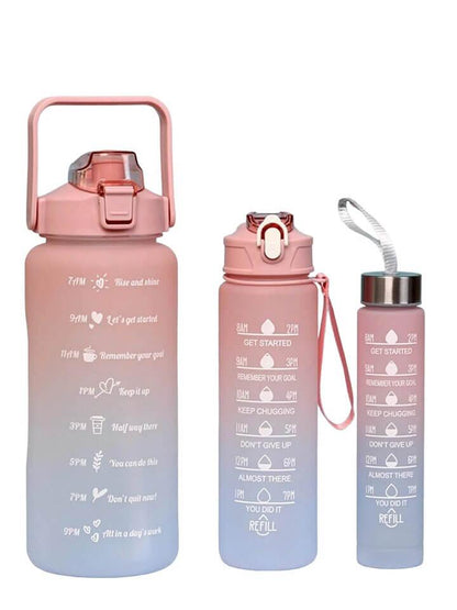 Set of 3 Motivational Water Bottles - Kitch Empire