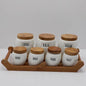 Set of 7 Canisters with Bamboo Base - Kitch Empire