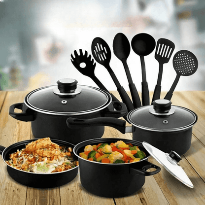 Stainless Steel Cookware 13 Pieces Set - Kitch Empire