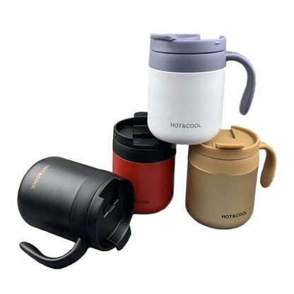 Stainless Steel Leak Proof Vacuum Coffee Mug with Handle for Travel - Kitch Empire