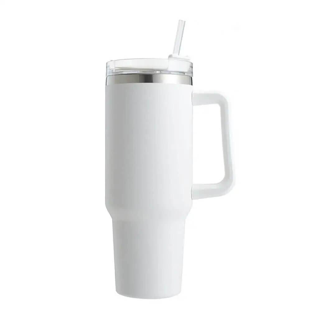 Stainless Steel Vacuum Flask with Straw 900ml - Kitch Empire