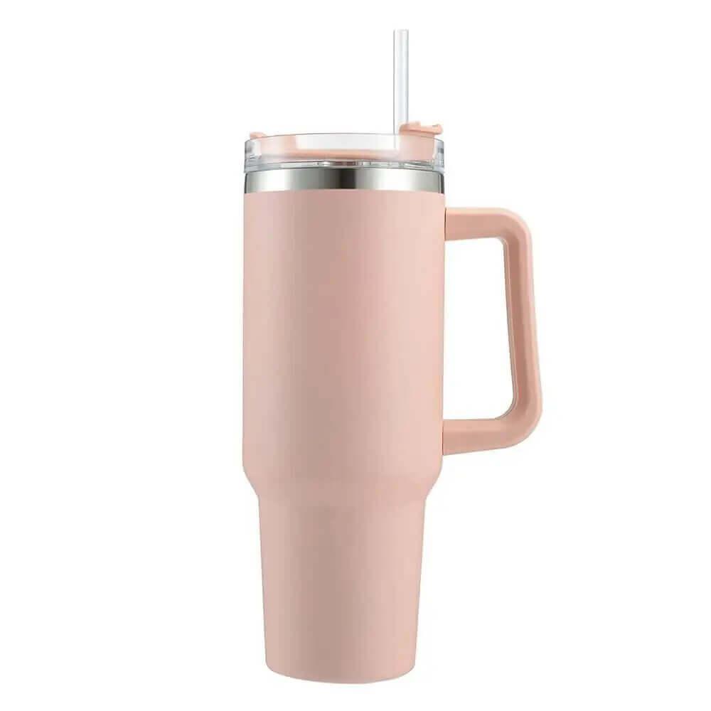 Stainless Steel Vacuum Flask with Straw 900ml - Kitch Empire